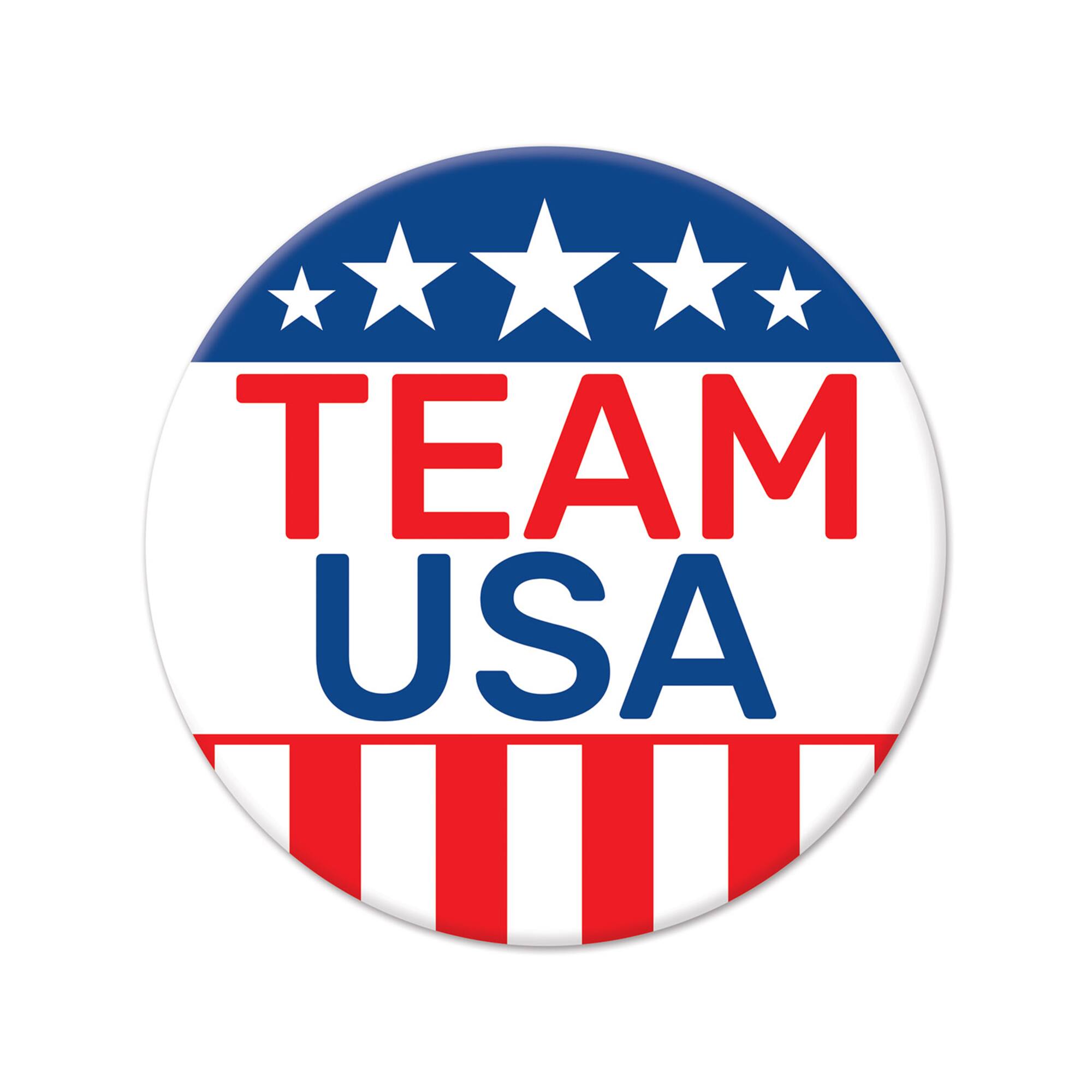 Beistle 2" Team USA Party Buttons, 10ct.